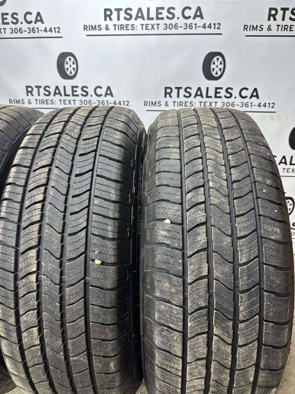 255/70/17 Starfire All-Season Tires on 17” Chevy / GMC rims (used)