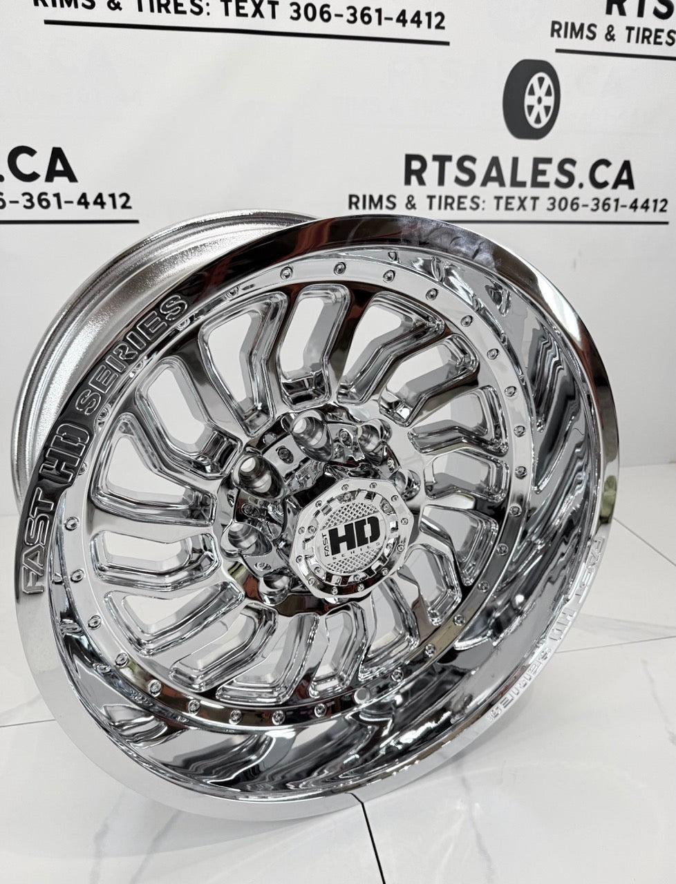 20x10 Fast D-STRUCT Rims 8x165 Chrome