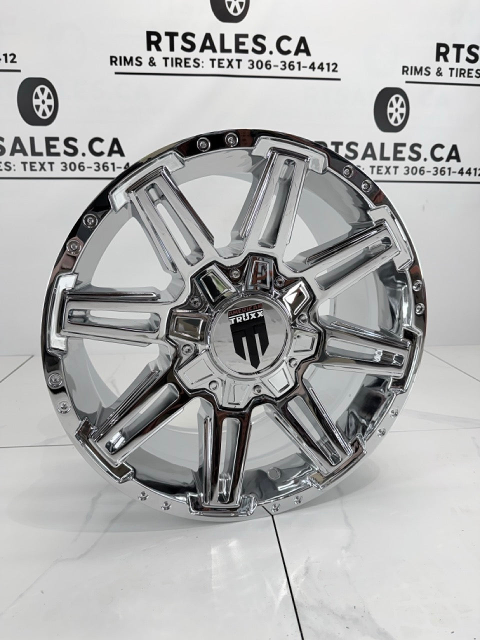 18x9 American Truxx Boom Rims 8x170 Chrome