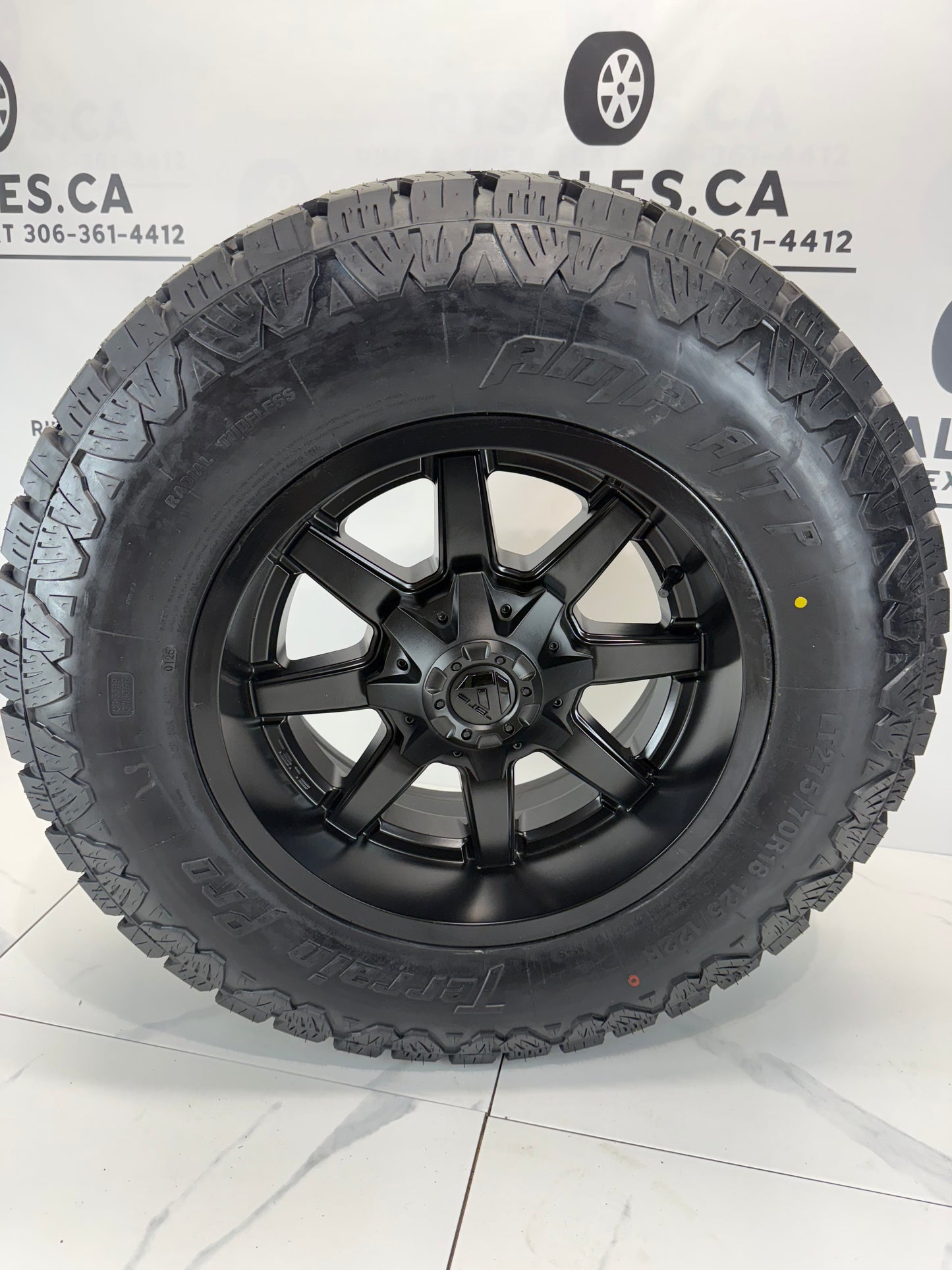275/70/18 AMP PRO tires Fuel Rims Ford F250 F350 8x170