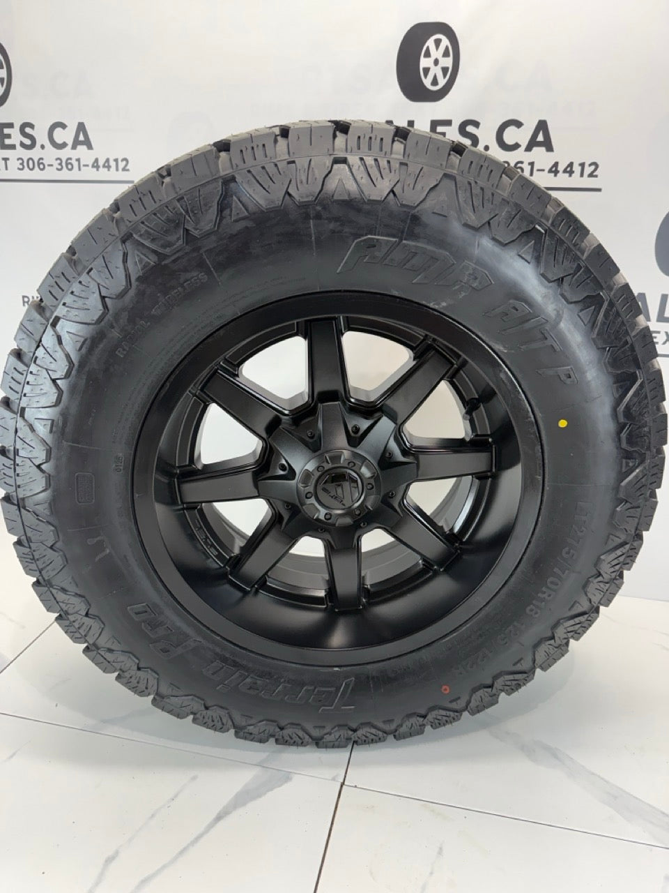 AMP Pro Tires on 18 inch Fuel Maverick Rims 8x180 - MULTIPLE SIZES