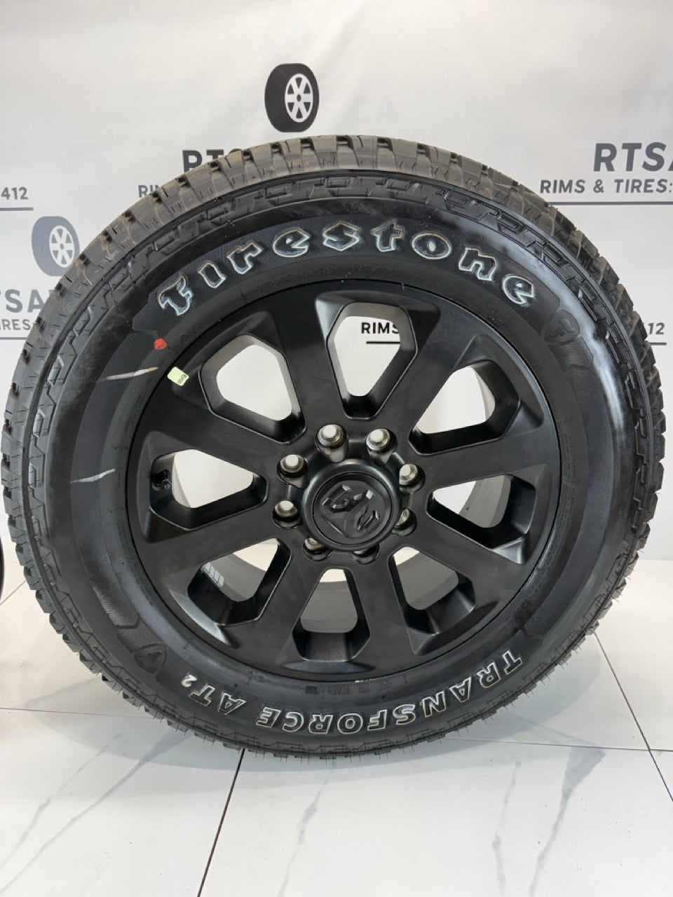 LT 285/60/20 Firestone tires Dodge Ram 2500 3500 rims / 8x165 (Takeoffs)