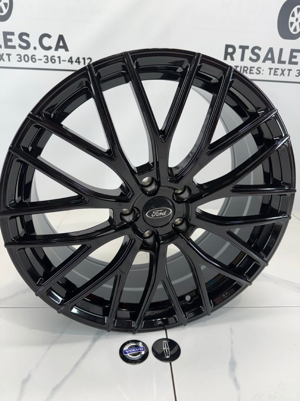 19x8 Dai Rims 5x108 Gloss Black