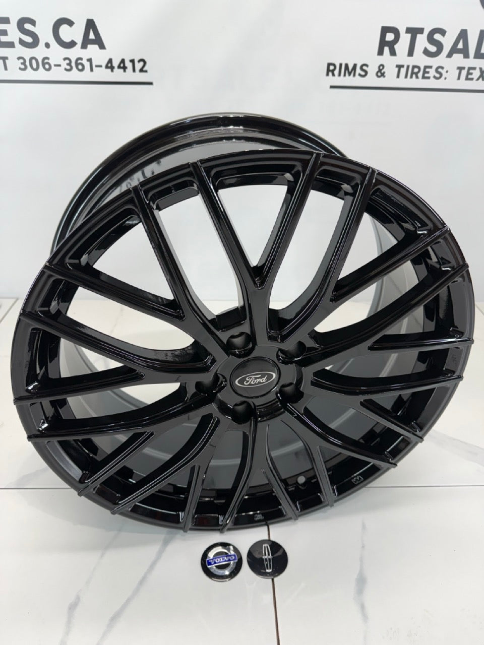 19x8 Dai Rims 5x108 Gloss Black