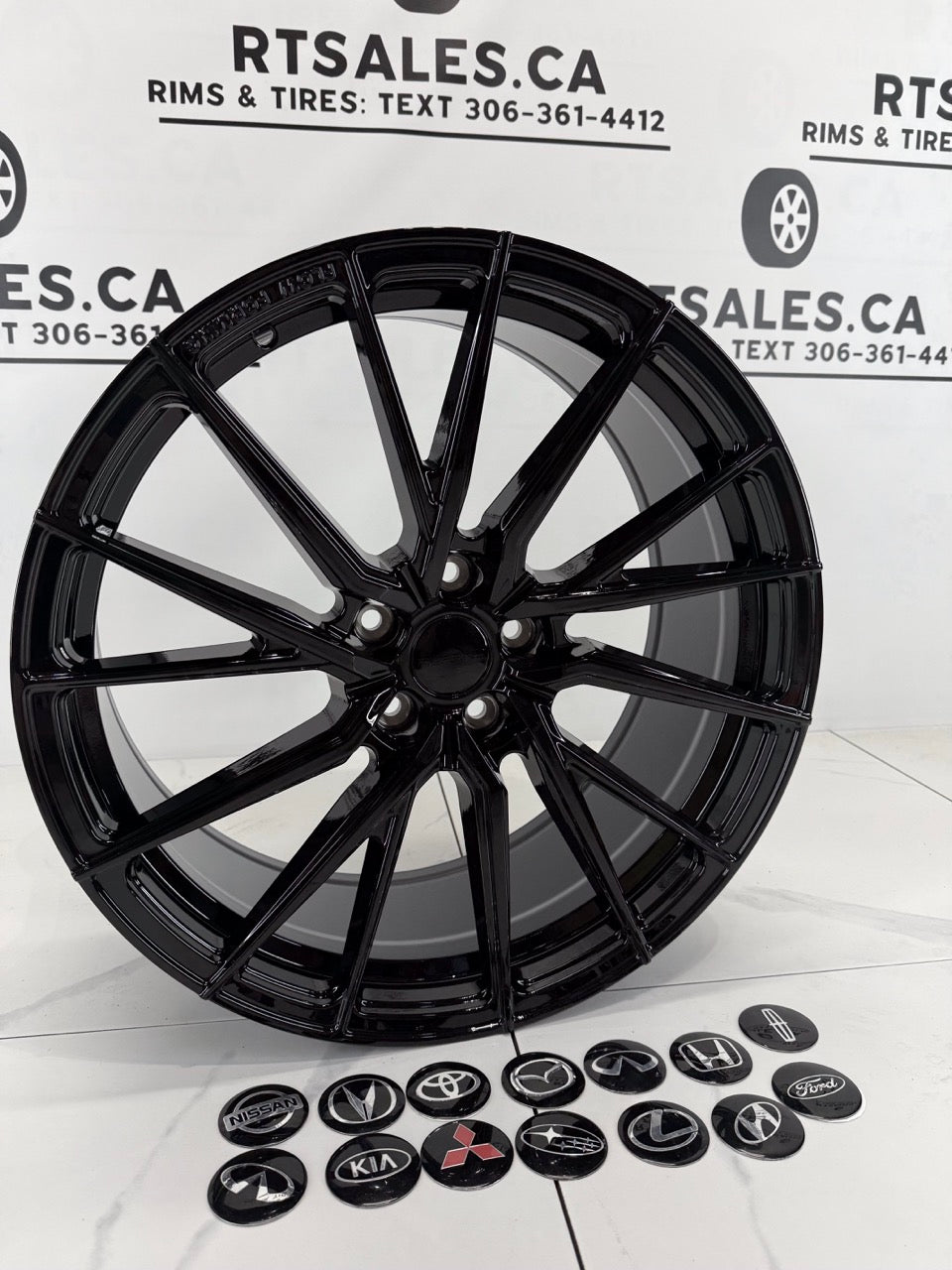 20X8.5 RUF67 Rims 5x114.3 Gloss Black