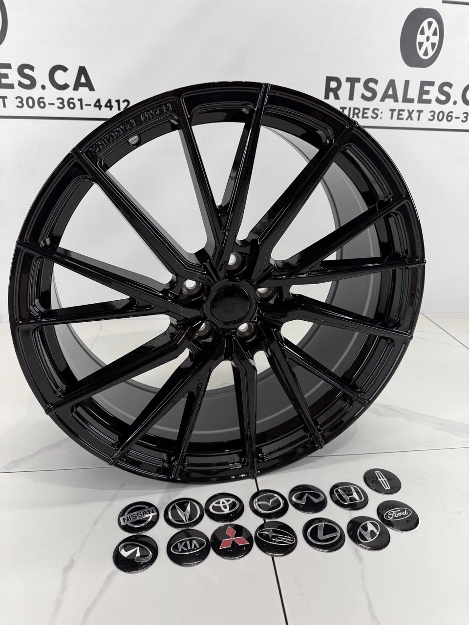 20X8.5 RUF67 Rims 5x114.3 Gloss Black