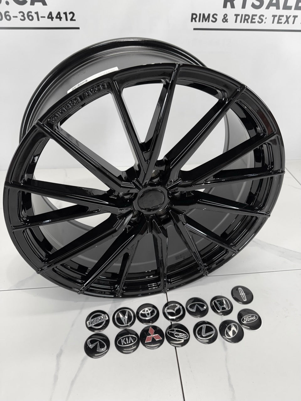 20X8.5 RUF67 Rims 5x114.3 Gloss Black