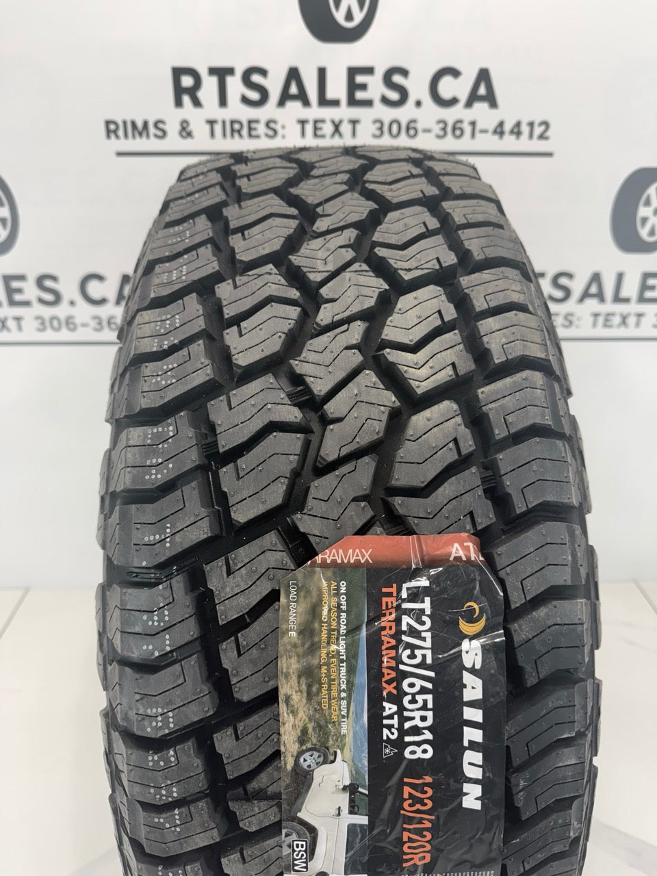 LT 275/65/18 Sailun At2 Tires on 18" Rims