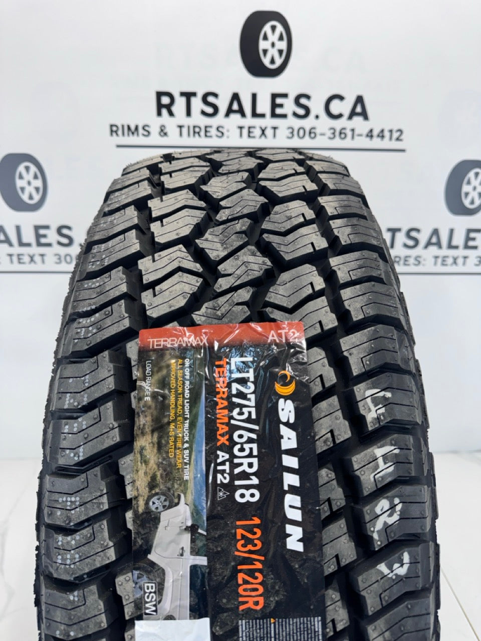 LT 275/65/18 Sailun Terramax All Weather Tires on 18" Rims 8x165