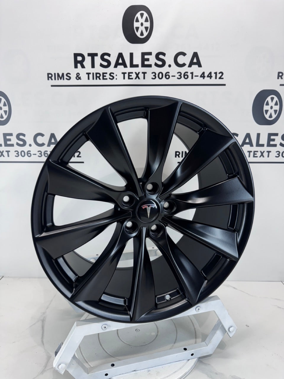19x9.5 R241 Tesla Rims 5x114.3 Matte Black