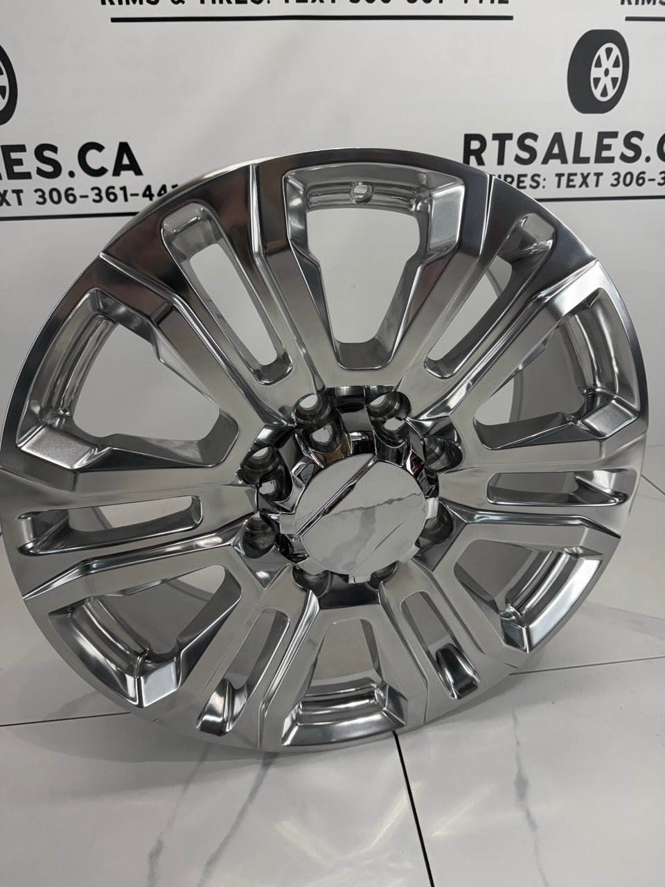 22x8.5 GMC CHEVY Replica Rims 8x180 2500 3500 Polished