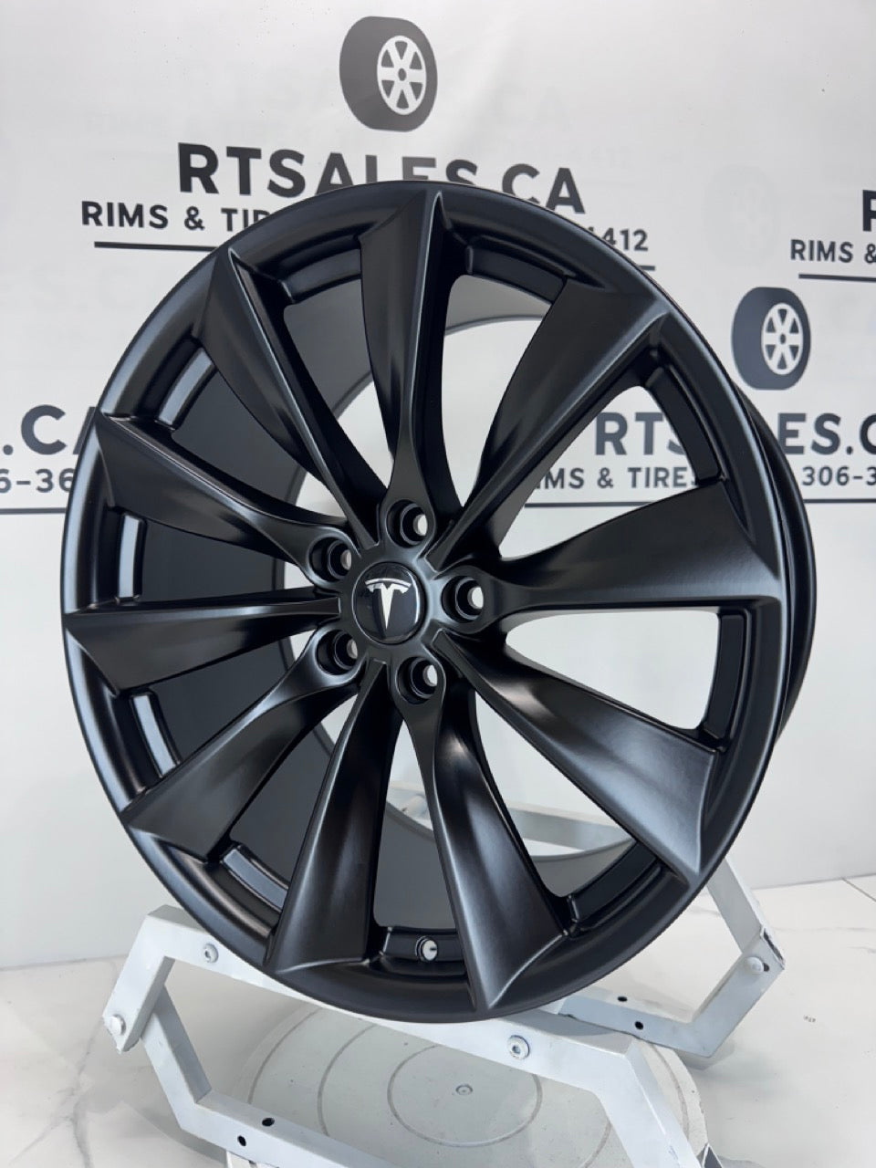 19x9.5 R241 Tesla Rims 5x114.3 Matte Black