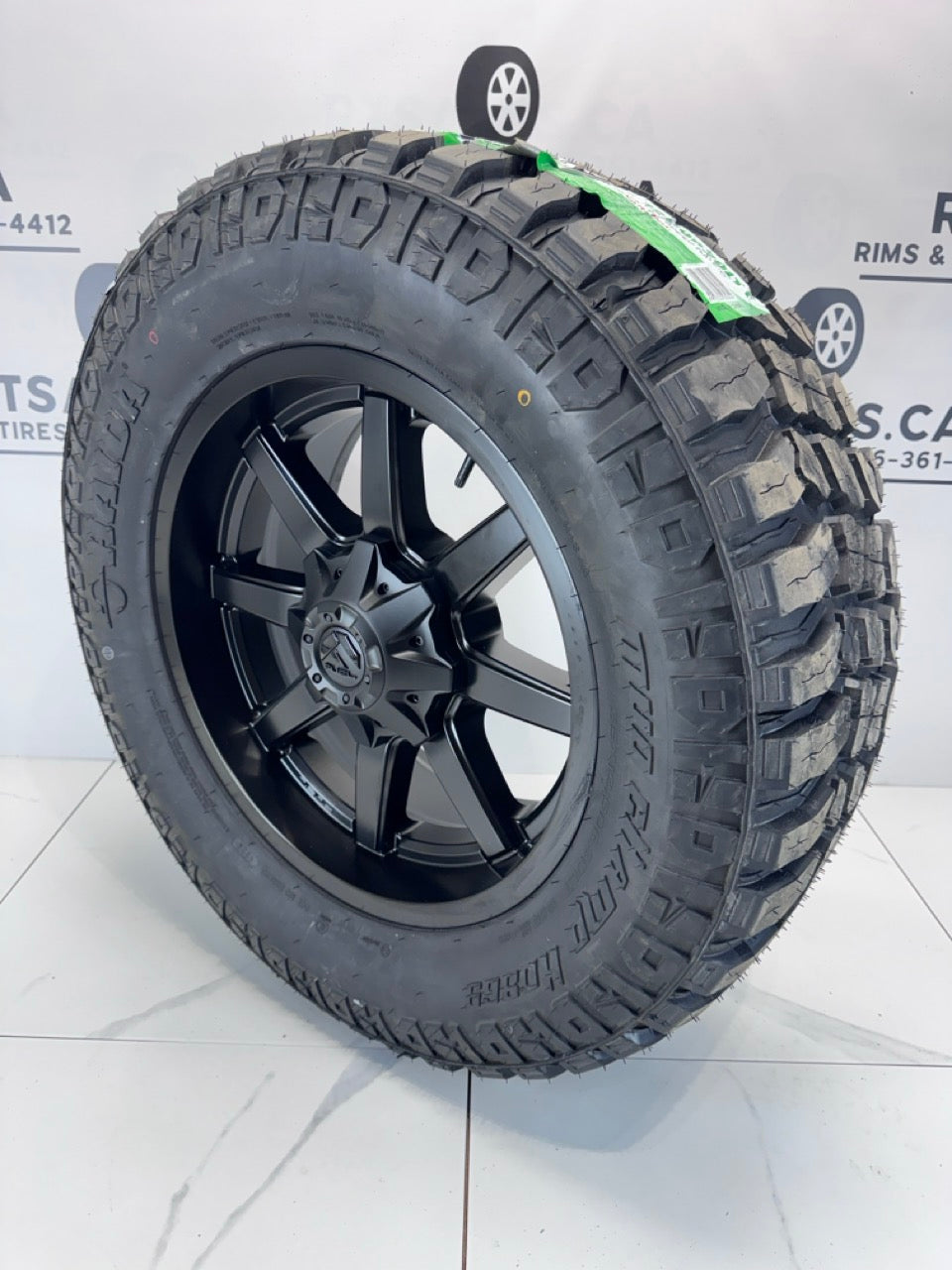 35x12.5x20 M/T tires Fuel Rims Dodge Ram GM Chevy 2500 3500