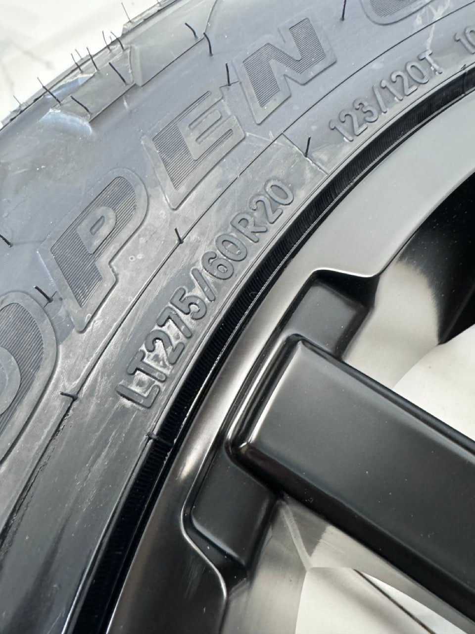 LT 275/60/20 Toyo AT3 All Weather Tires on 20" Fuel Contra Rims 6x135/139