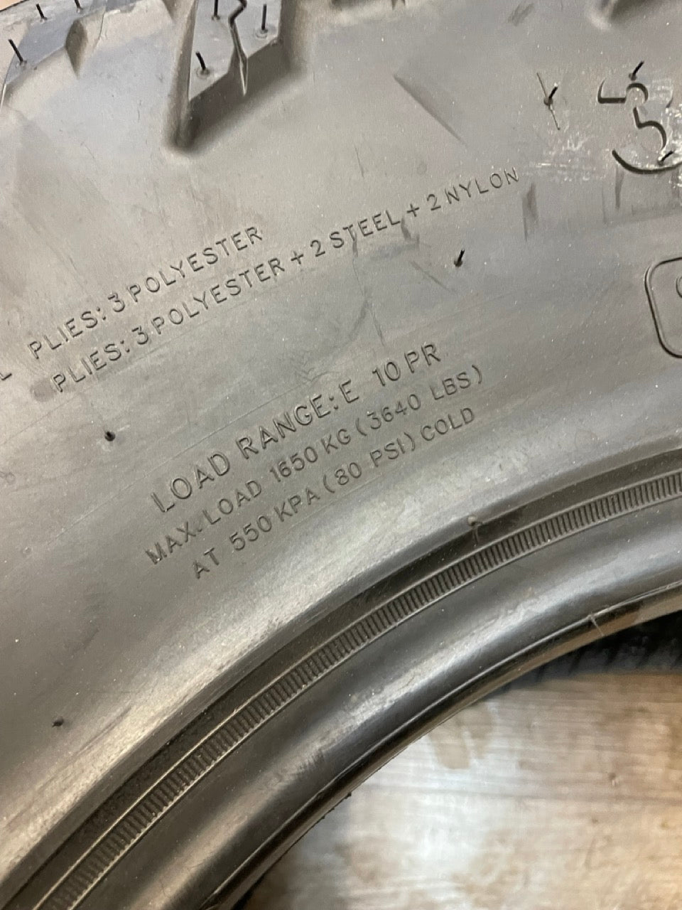 LT 35x12.5x17 Amp TERRAIN ATTACK M/T E All Season Tires