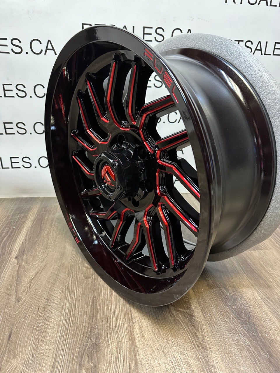 20x9 Fuel Hurricane Rims 8x165 Dodge Ram Gmc Chevy 2500 3500