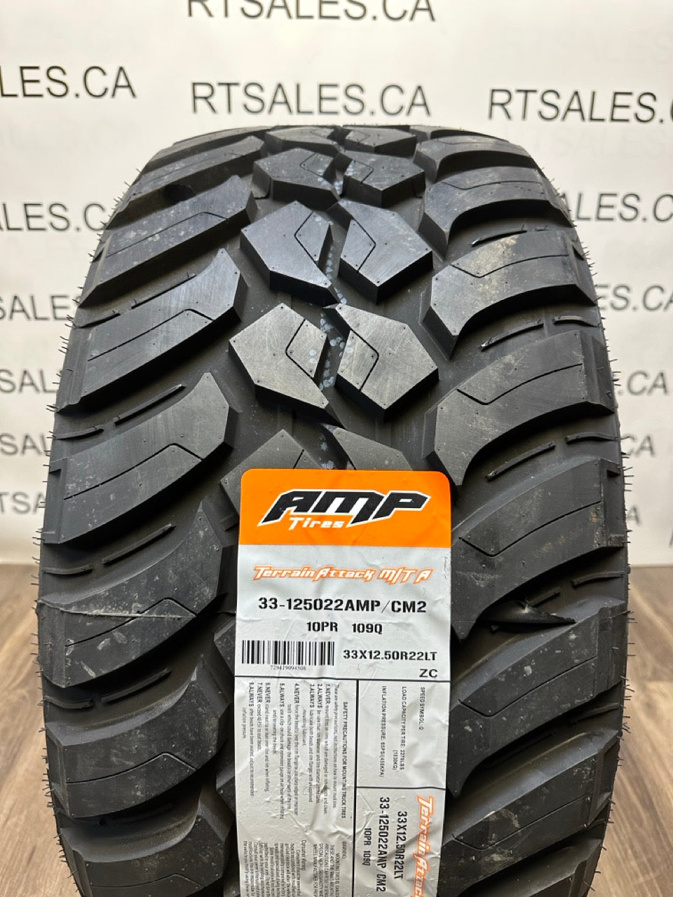 LT 33x12.5x22 Amp TERRAIN ATTACK M/T E All Season Tires
