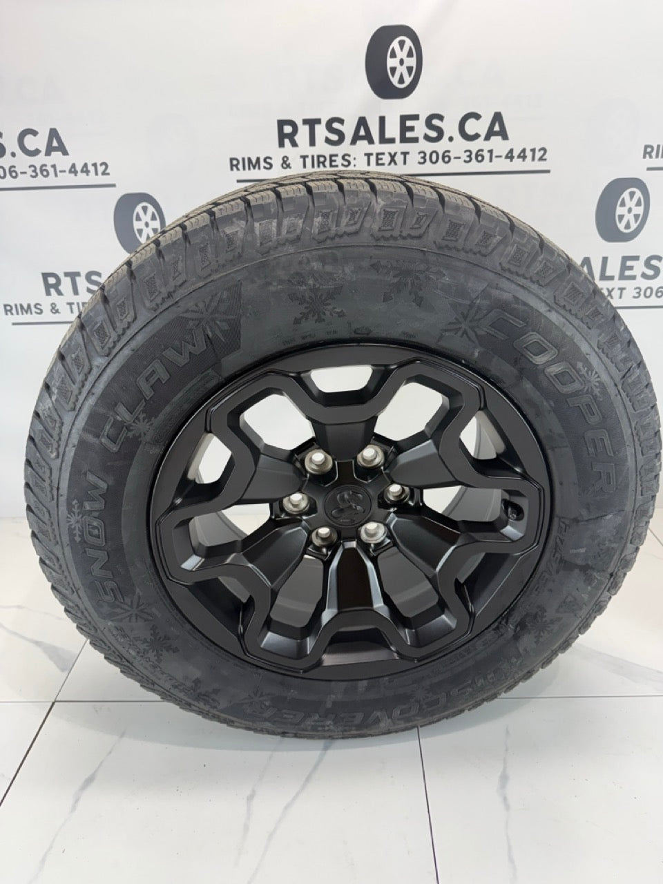 275/65/18 Cooper Snow Claw Winter Tires on 18" Ram 1500 Rims 6x139.7