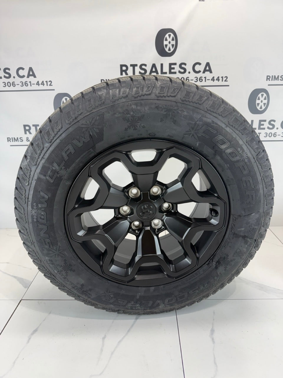 275/65/18 Cooper Snow Claw Winter Tires on 18" Ram 1500 Rims 6x139.7