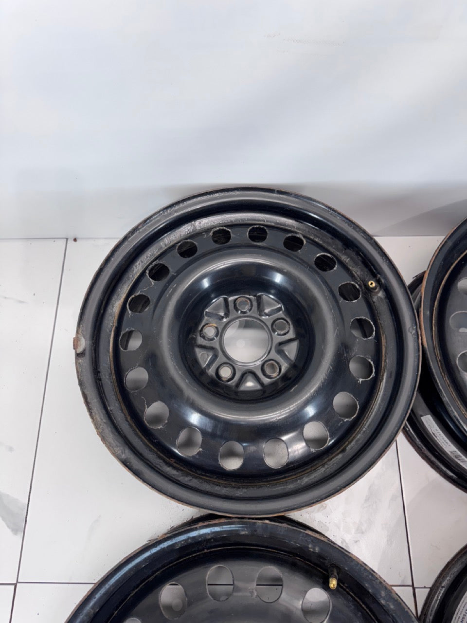17x7 Black Steel Rims 5x114.3 (Used)
