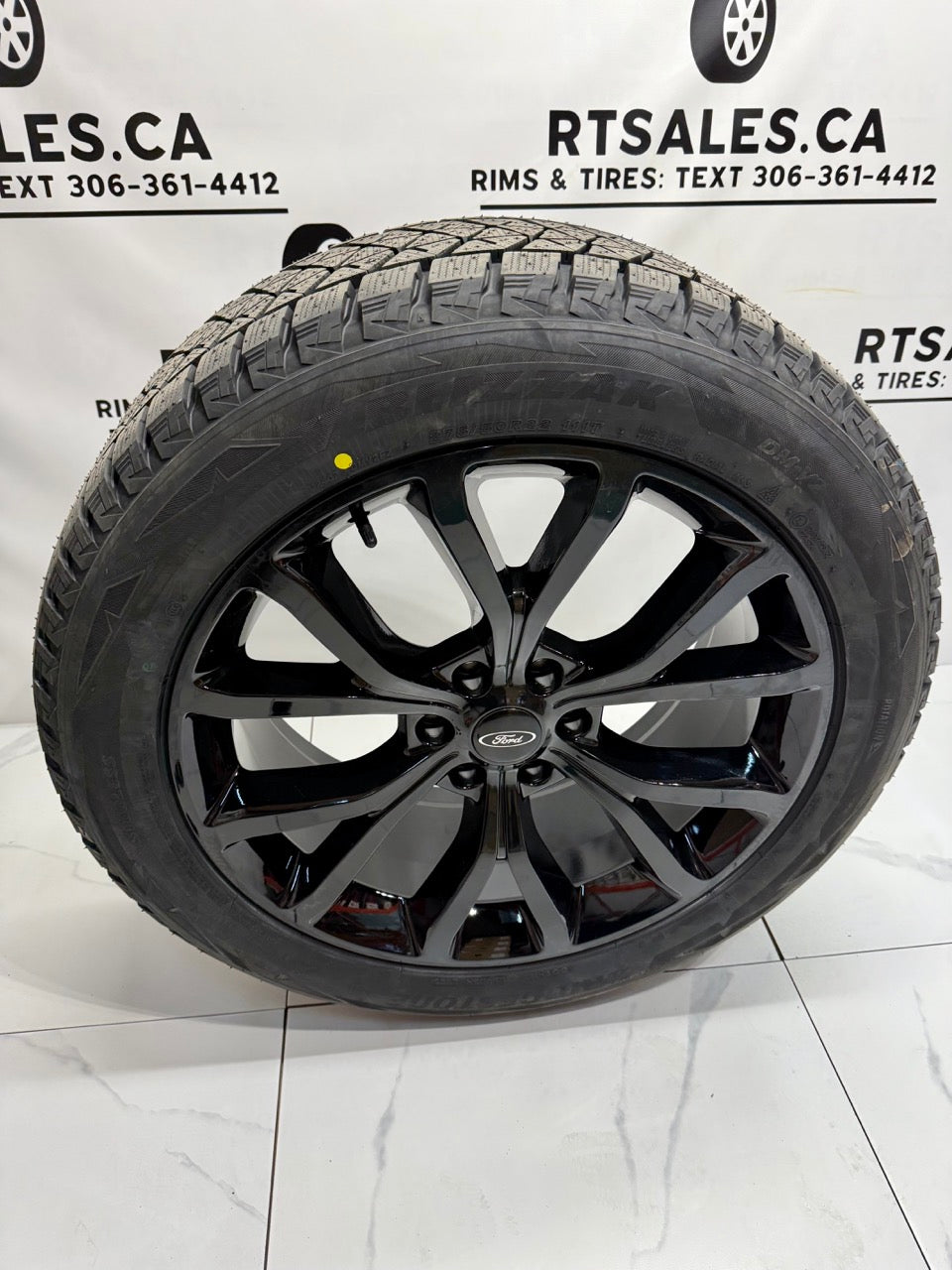 Bridgestone Blizzak Winter Tires on 22" Ford F-150 Rims