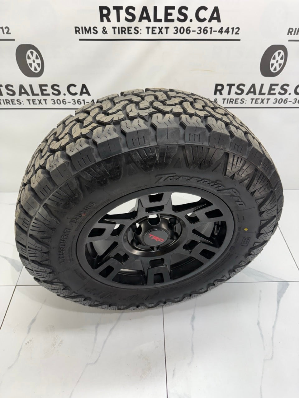 265/70/17 AMP Pro All Terrain Tires on 17" Replica Rims 6x139