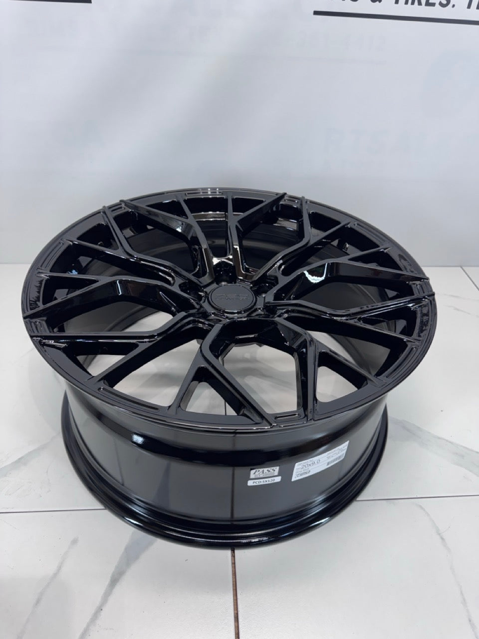 20x9 LX4 Rims 5x120 +35 Gloss Black
