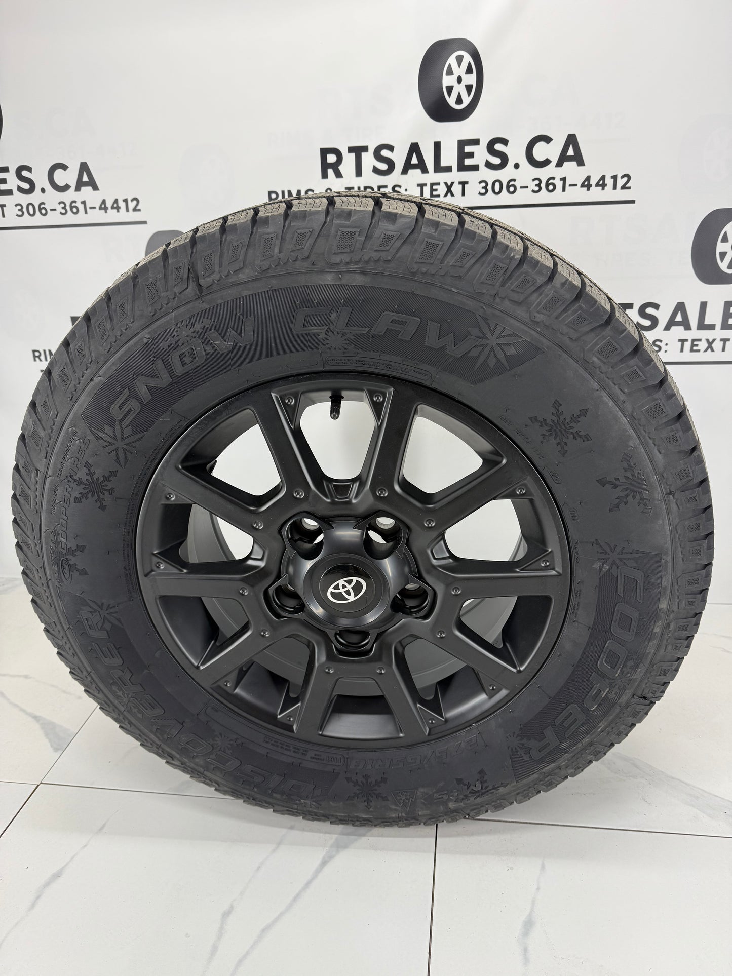275/65/18 Cooper Snow Claw Winter Tires on TRD 18" Rims 5x150