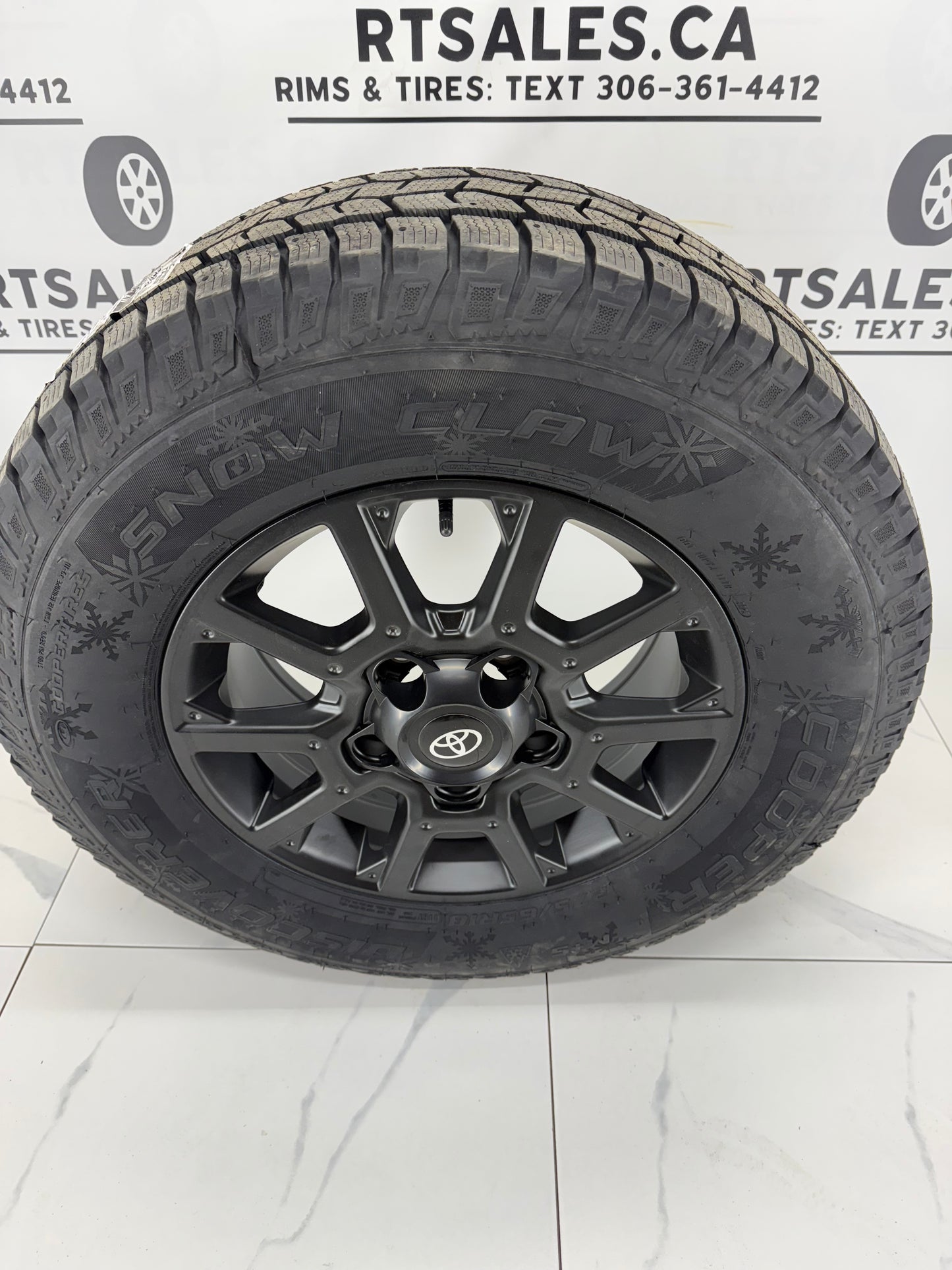 275/65/18 Cooper Snow Claw Winter Tires on TRD 18" Rims 5x150
