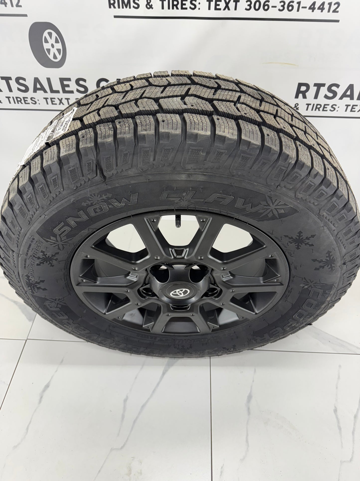 275/65/18 Cooper Snow Claw Winter Tires on TRD 18" Rims 5x150