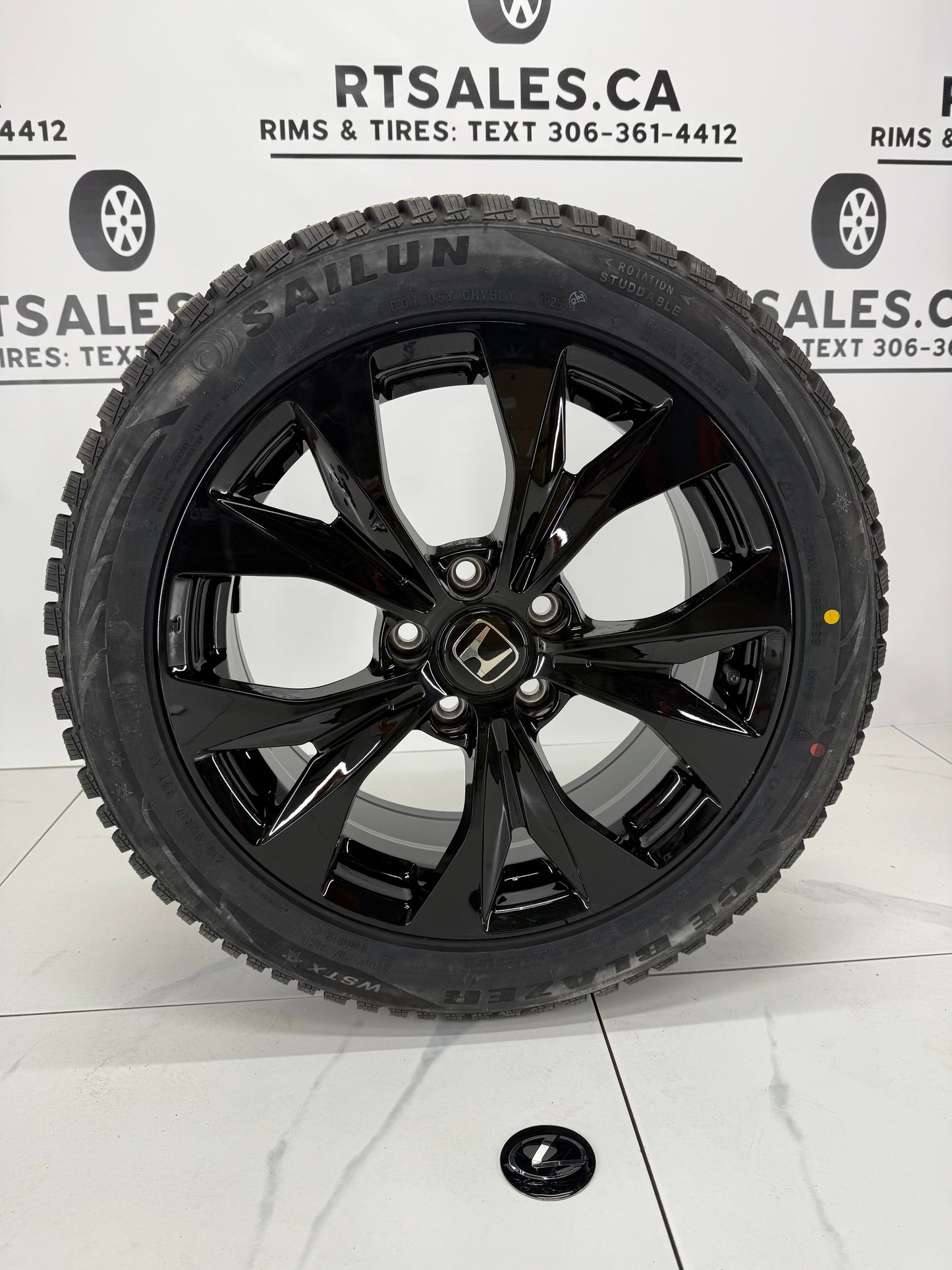 Sailun Winter tires on 17" Replica Rims 5x114.3 Honda Acura