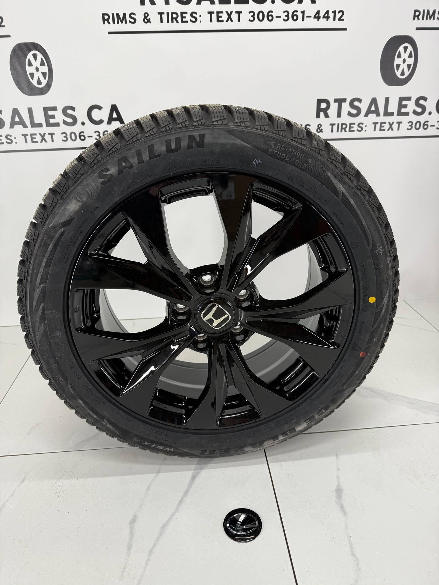 Sailun Winter tires on 17" Replica Rims 5x114.3 Honda Acura