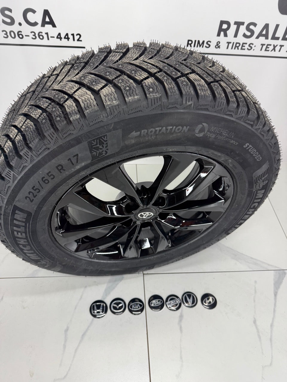 Studded Michelin X-Ice North Winter Tires on 17" Rims 5x114.3