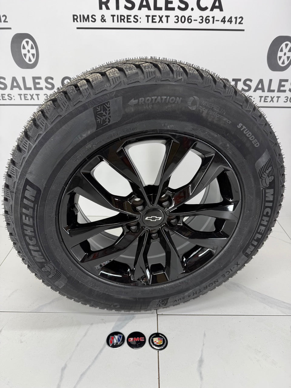 Studded Michelin Winter Tires on 17" Rims 5x115