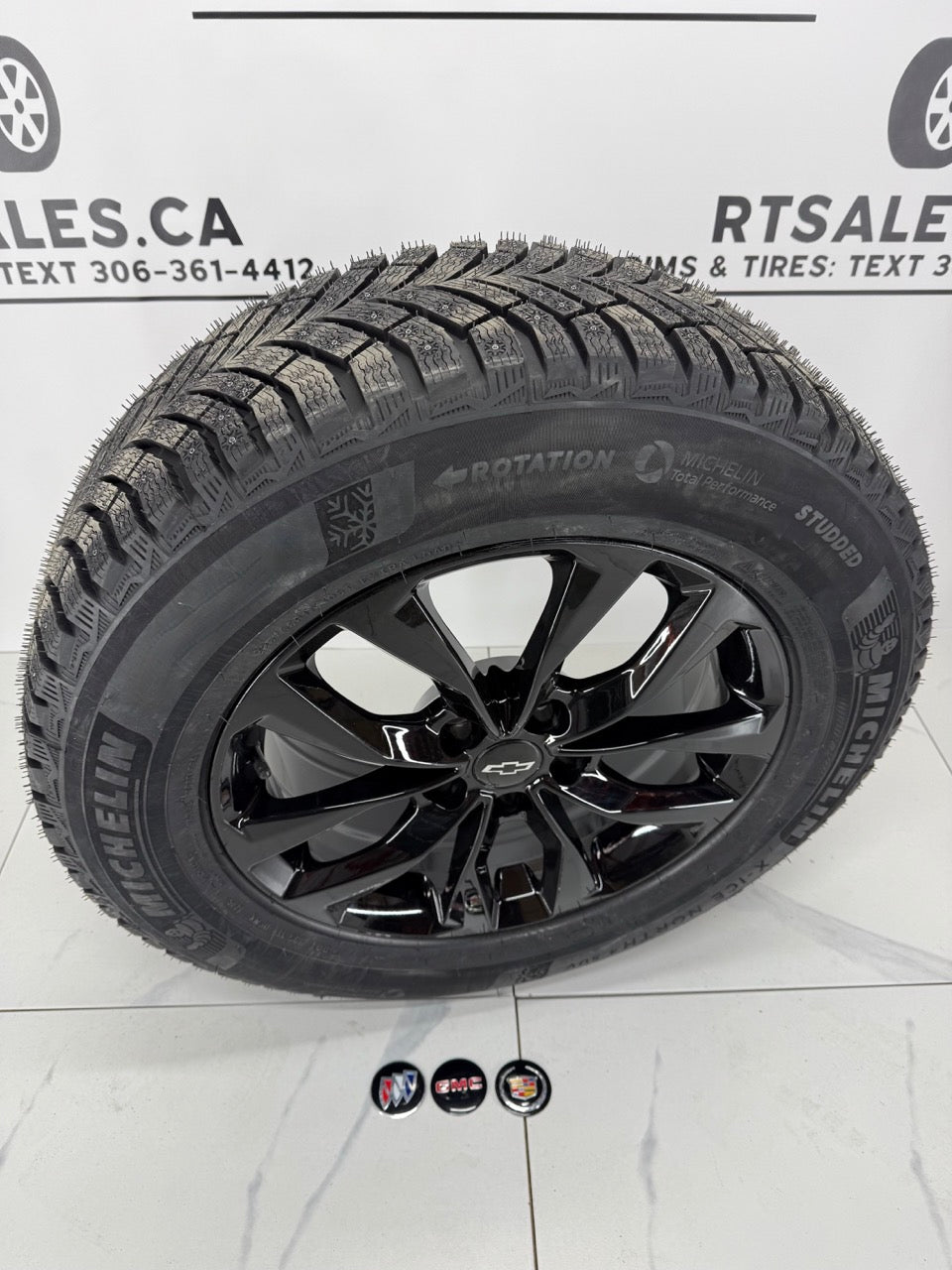 Studded Michelin Winter Tires on 17" Rims 5x115