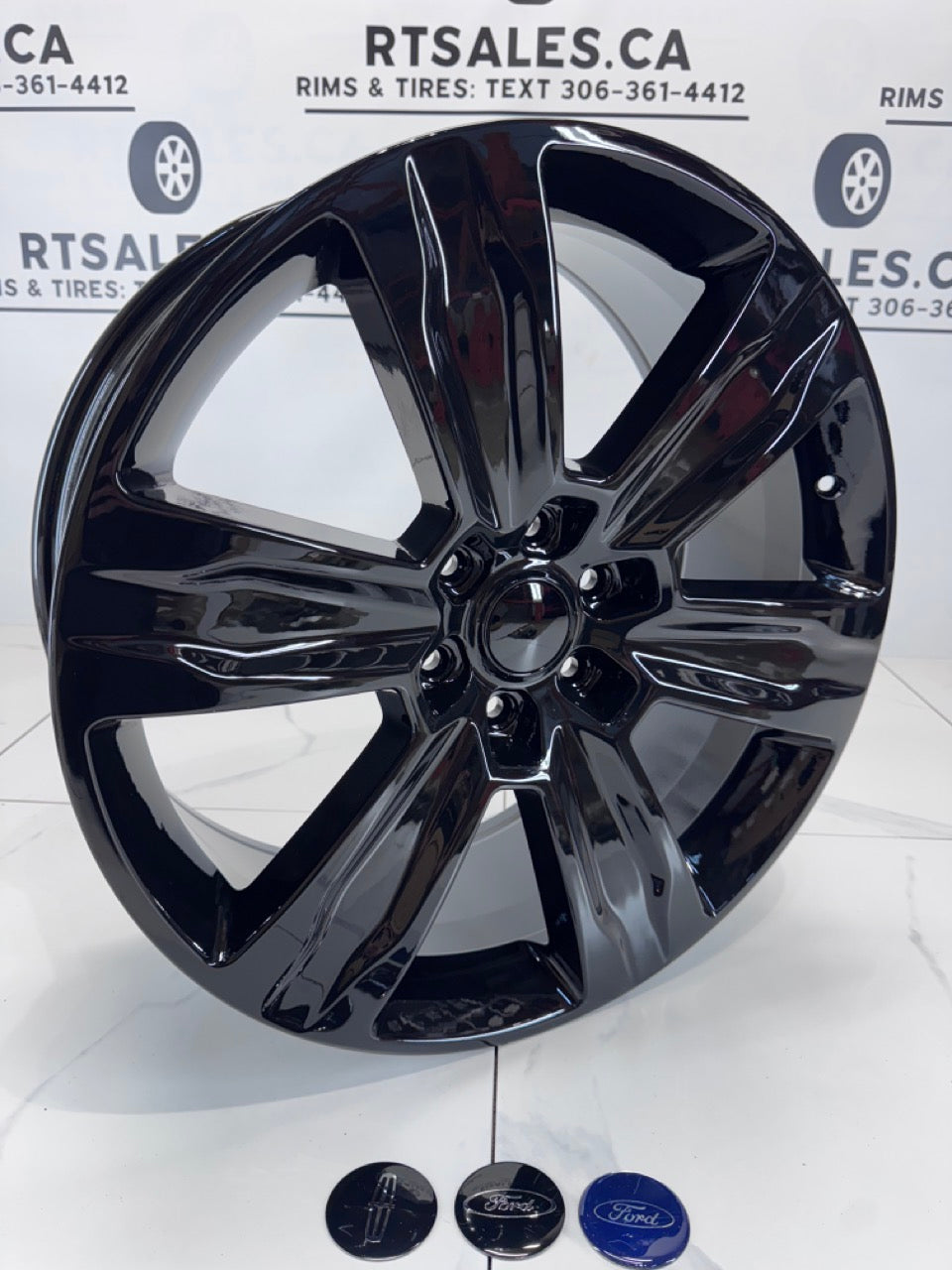 22x9 Replica F-150 Platinum Rims 6x135 Gloss Black