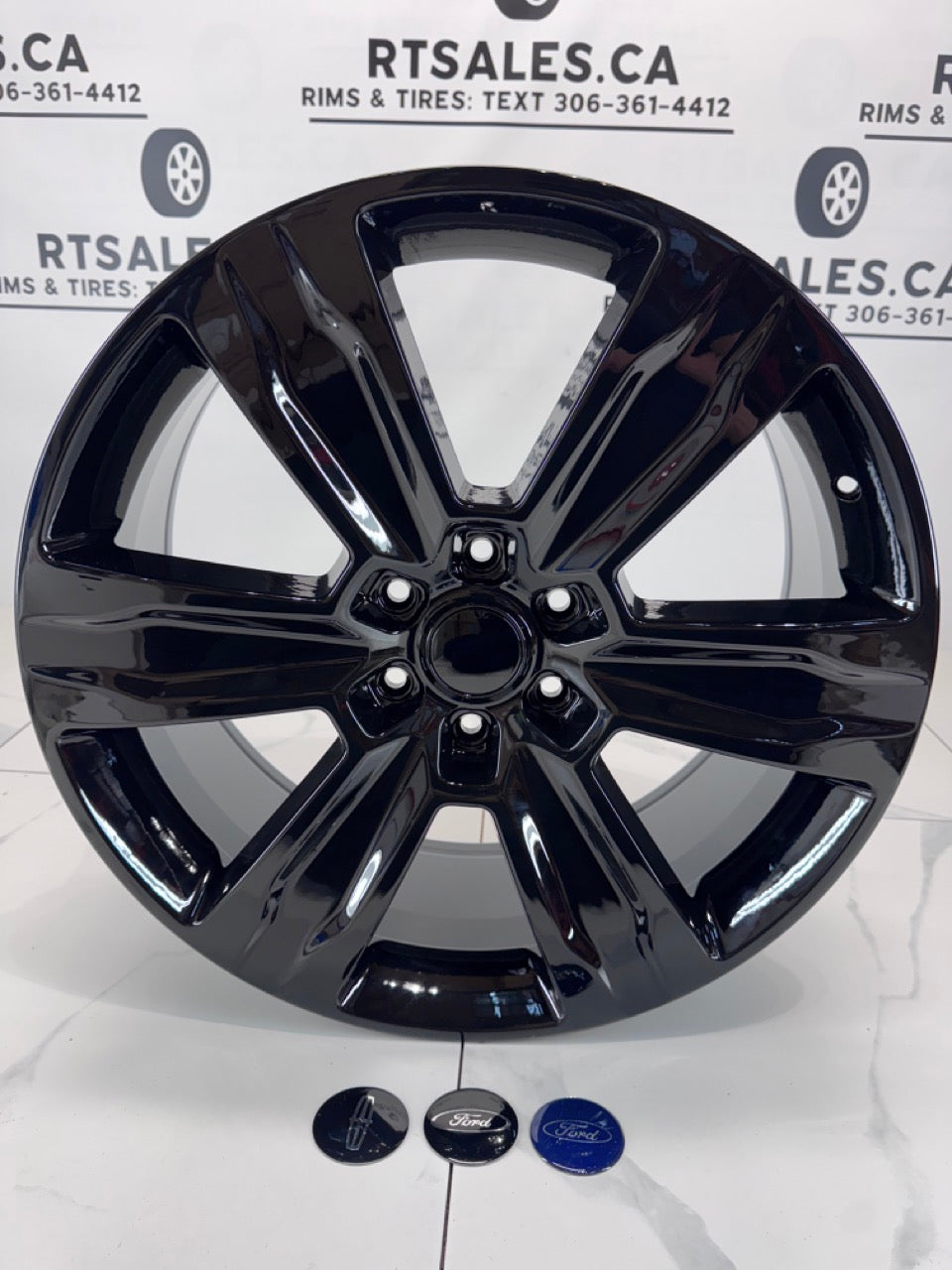 22x9 Replica F-150 Platinum Rims 6x135 Gloss Black