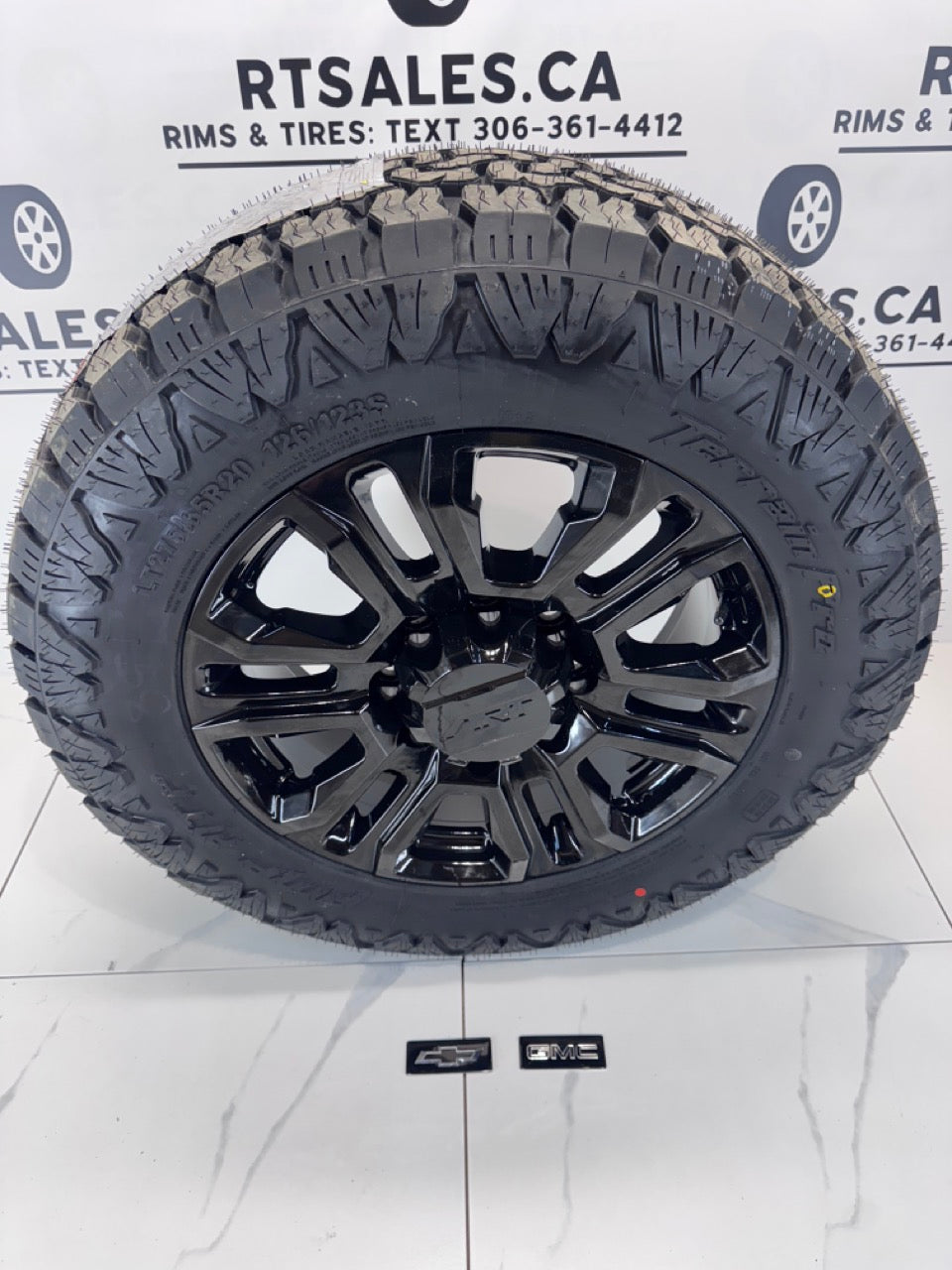 Amp Pro A/T Tires 20 inch GM Replica Rims 8x180 - MULTIPLE SIZES