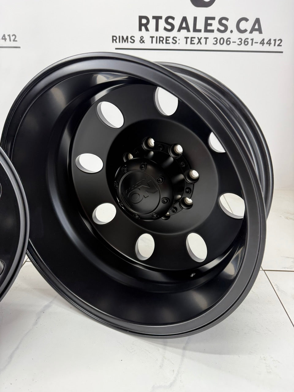 17" Ion 167 Matte Black Dually Rims