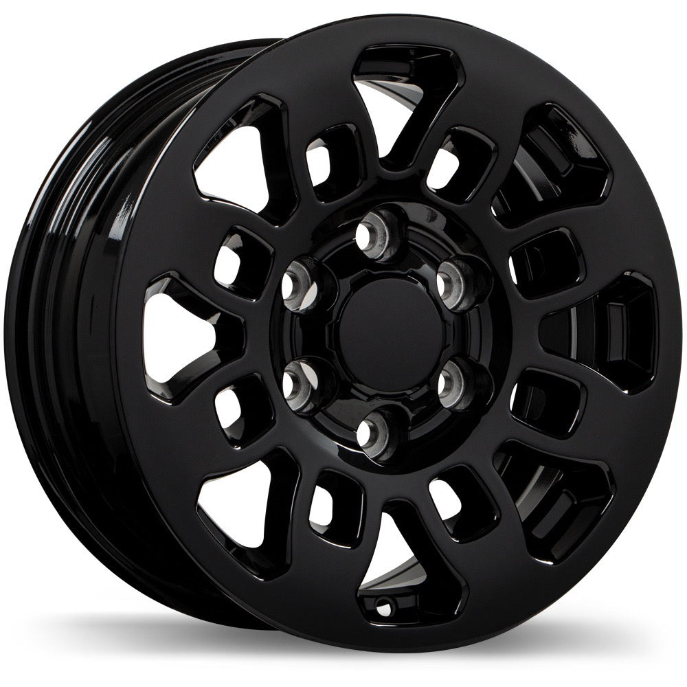 16x7 Fast Replica Gloss Black Rims 6x139.7 Tacoma