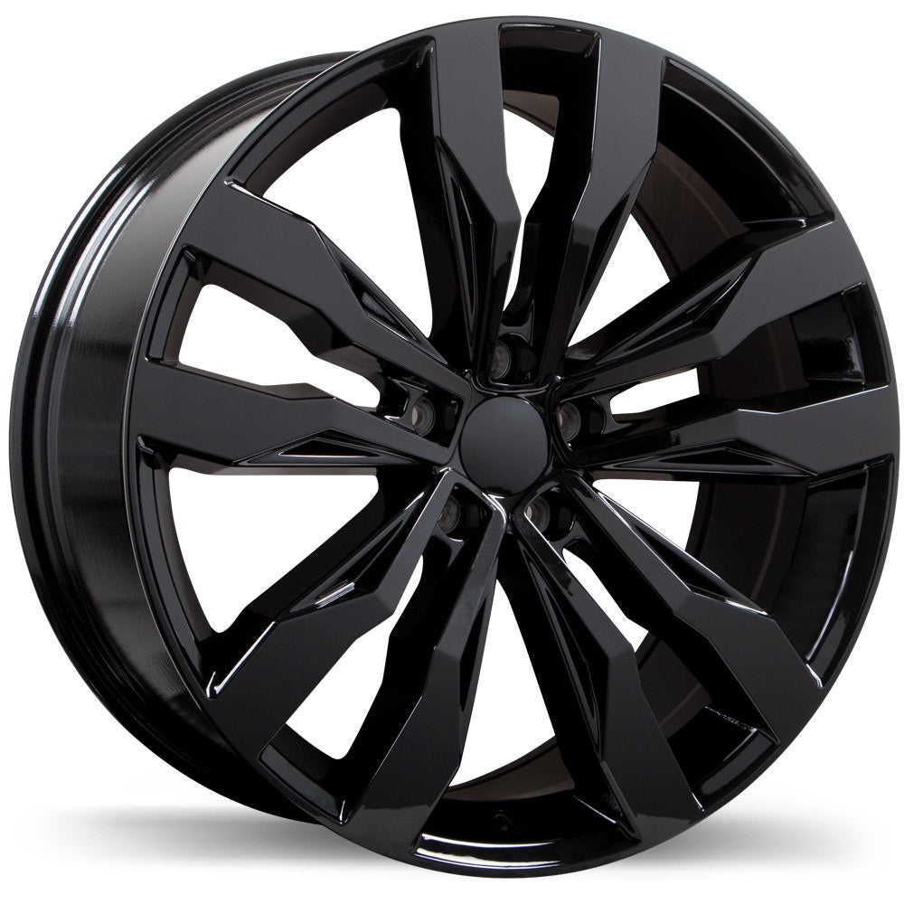 20x8.5 Replica R260 Gloss Black Rims 5x112
