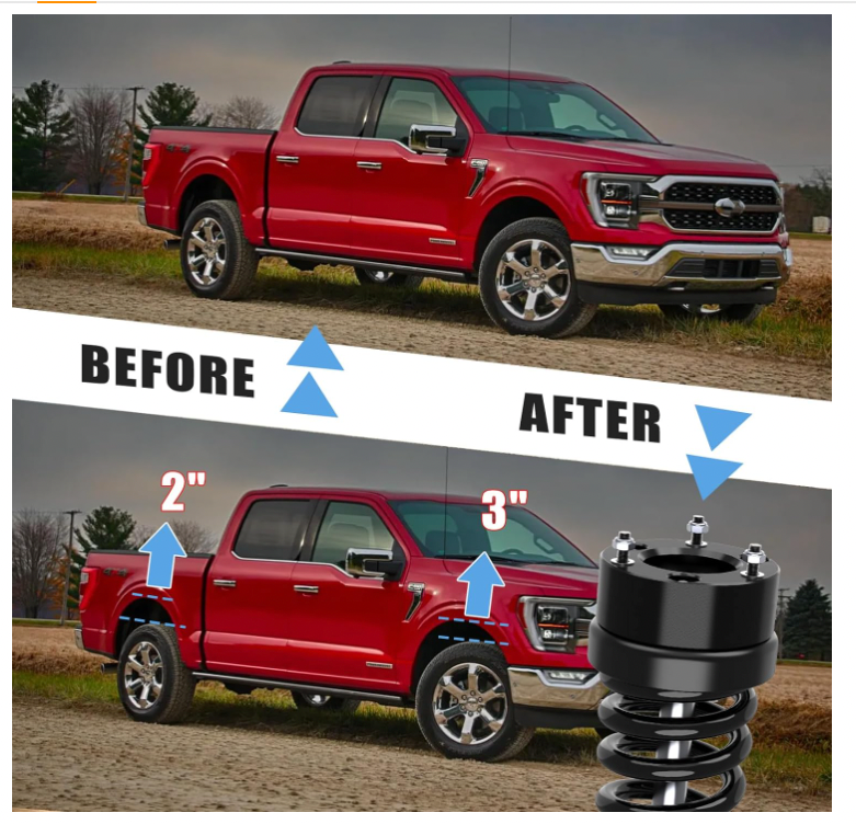 Ford F-150 Lift 3" Front 2" Rear. 2004-2022