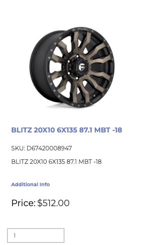 20 inch Fuel Blitz Rims 6x135 Ford F-150 and Expedition