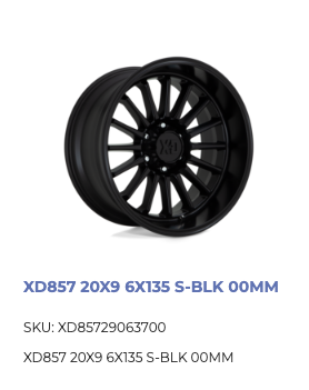 20 inch XD Rims 6x135 Ford F-150 and Expedition