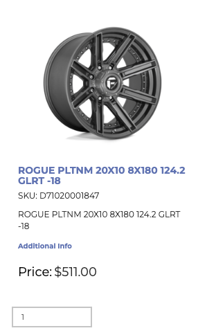20 inch Fuel Rogue Rims 8x180 Chevy 2500 3500