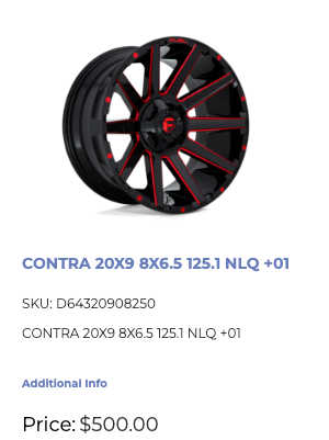 20x9 Fuel Contra Rims 8x165 Dodge Ram GMC Chevy 2500 3500