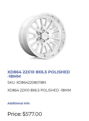 22x10 XD Rims 8x165 Dodge Ram GMC Chevy 2500 3500