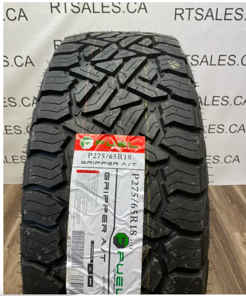 275/65/18 Fuel A/T tires rims Chevy GMC Ram Toyota 6x139 1500