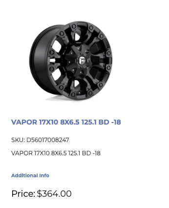 17x10 Fuel Vapor rims 8x165 Chevy Gmc 2500 3500