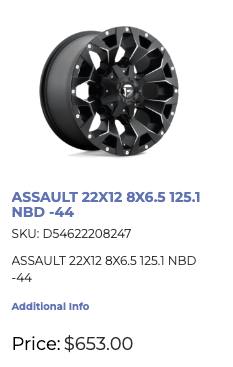 22x12 Fuel Assault Rims 8x165 Dodge Ram GMC Chevy 2500 3500